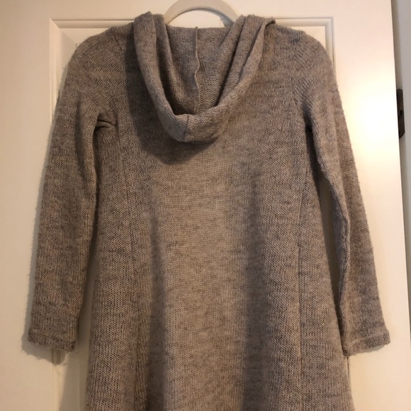 Grey Sweater, with hood and ties (girls) - Picture 3 of 5